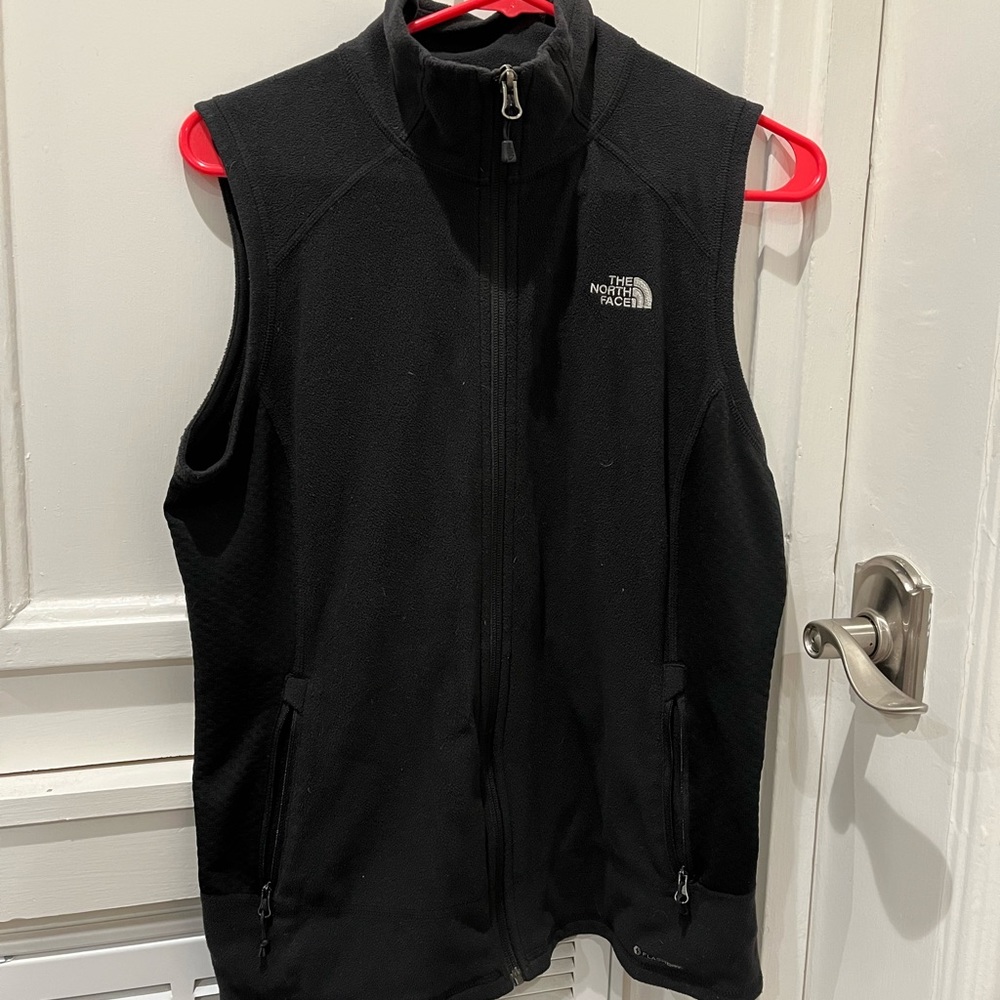 North Face black fleece vest